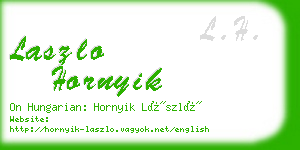 laszlo hornyik business card